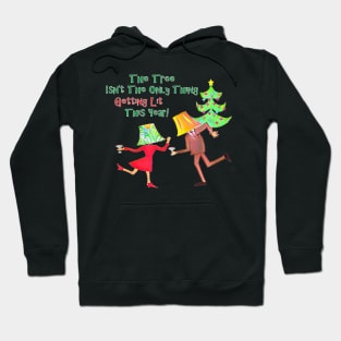 Getting Lit This Christmas Lampshade Drunk Funny Design Hoodie